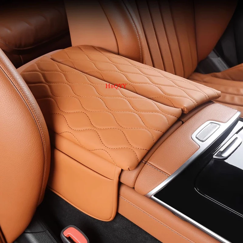 Подлокотник центральной консоли, чехол для Mercedes Benz S Maybach Class W223 S350 S450 S500, Кожаная подушка для подлокотника с защитой от царапин