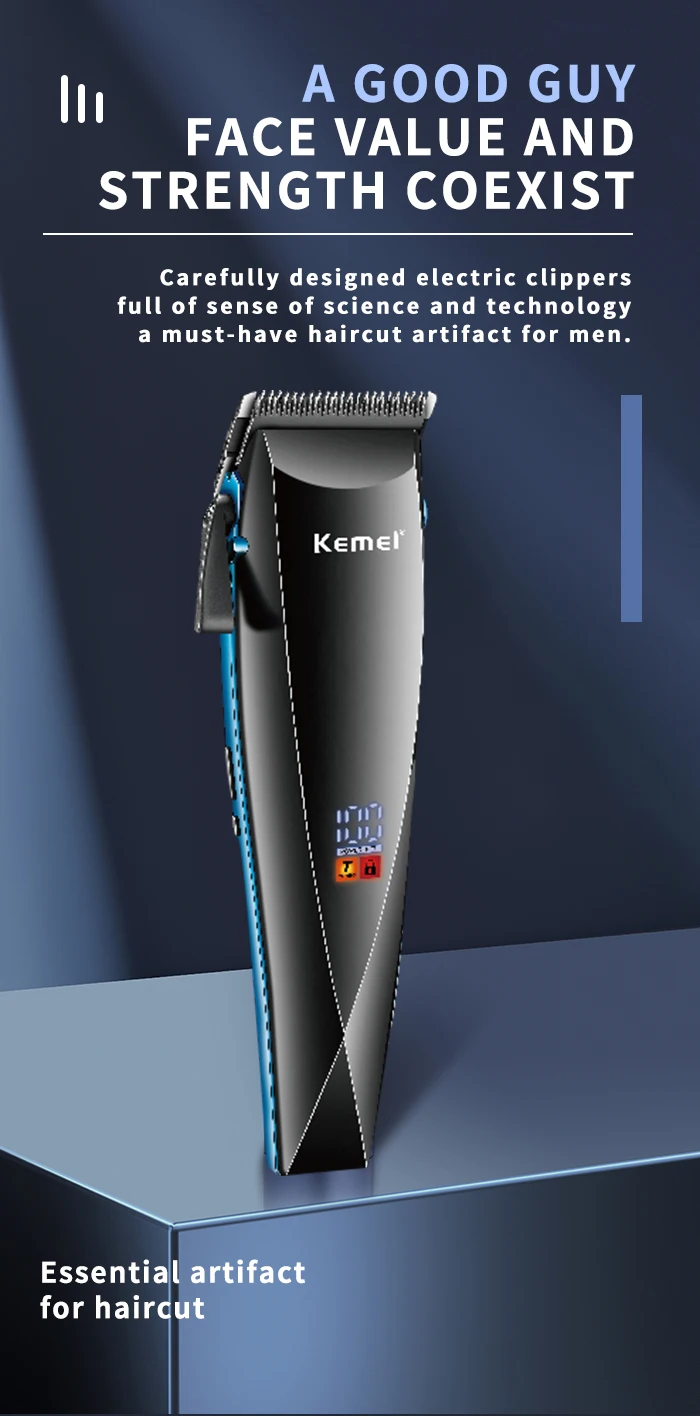 Description Picture 4 of itemKemei professional barber hair clipper cordless hair trimmer beard trimer for men electric adjustable haircut machine set