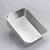 304 tray stainless steel Storage Trays leak plate hole Mesh Strainer Colander wash vegetable basin drying water filter basin lid 4