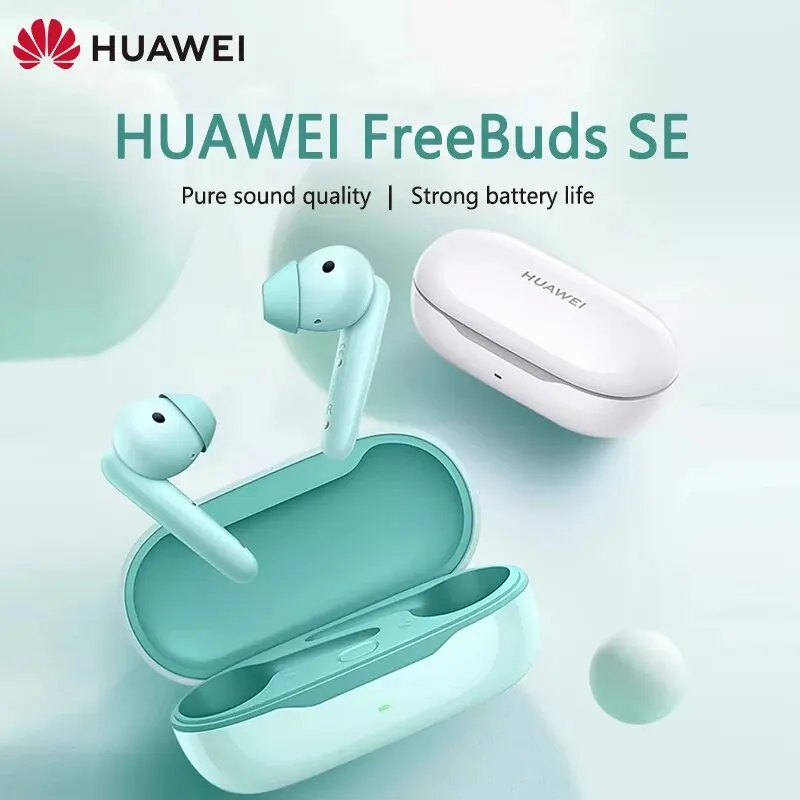 화웨이  프리버즈 Se 헤드폰, 무선 블루투스 5.2 이어폰, 통화 소음 감소 이어..