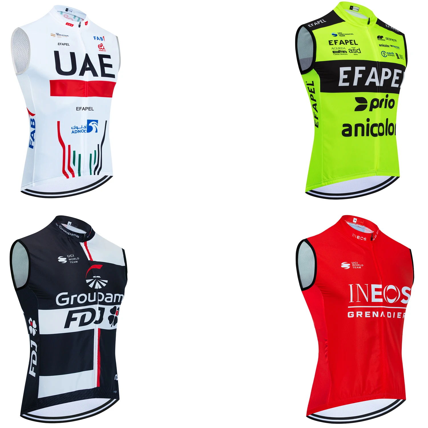 Cycling Jersey Men UAE Team MTB Bike Windbreaker Vest Road Riding Sleeveless Bicycle Maillot Tshirt cycling jersey cycling vest