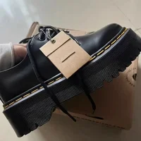 Thick soled small leather shoes for women's retro British style round toe Mary Jane black single shoes Elegant High Heels shoes 1