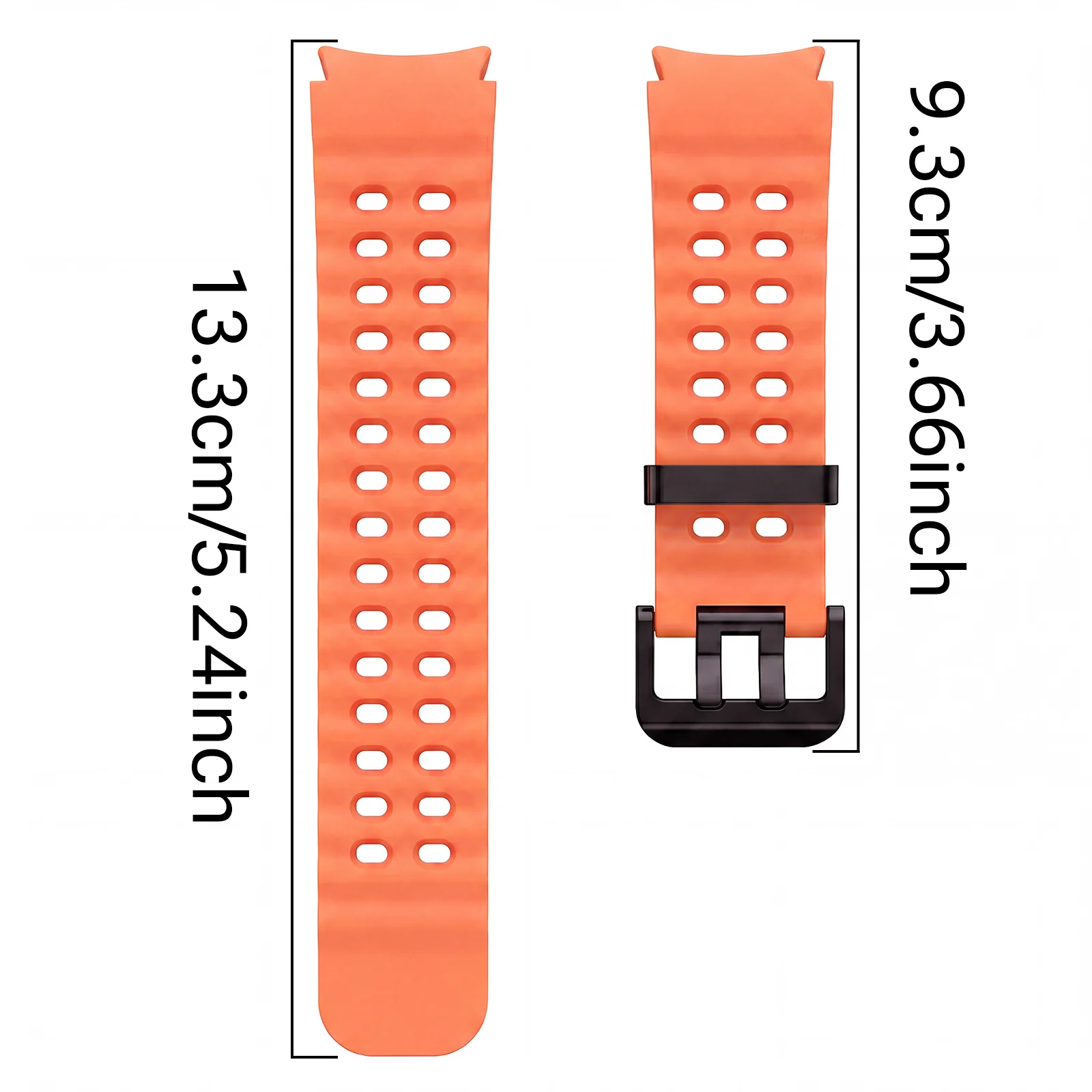 Ocean Element Luminous Silicone Sports Watch Band - Unisex Replacement Wristband
