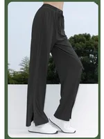 Women's Casual Straight Running Sweatpants Wide Leg Pants Drawstring Design With Side Pockets Leggings Woman Yoga Pants 2