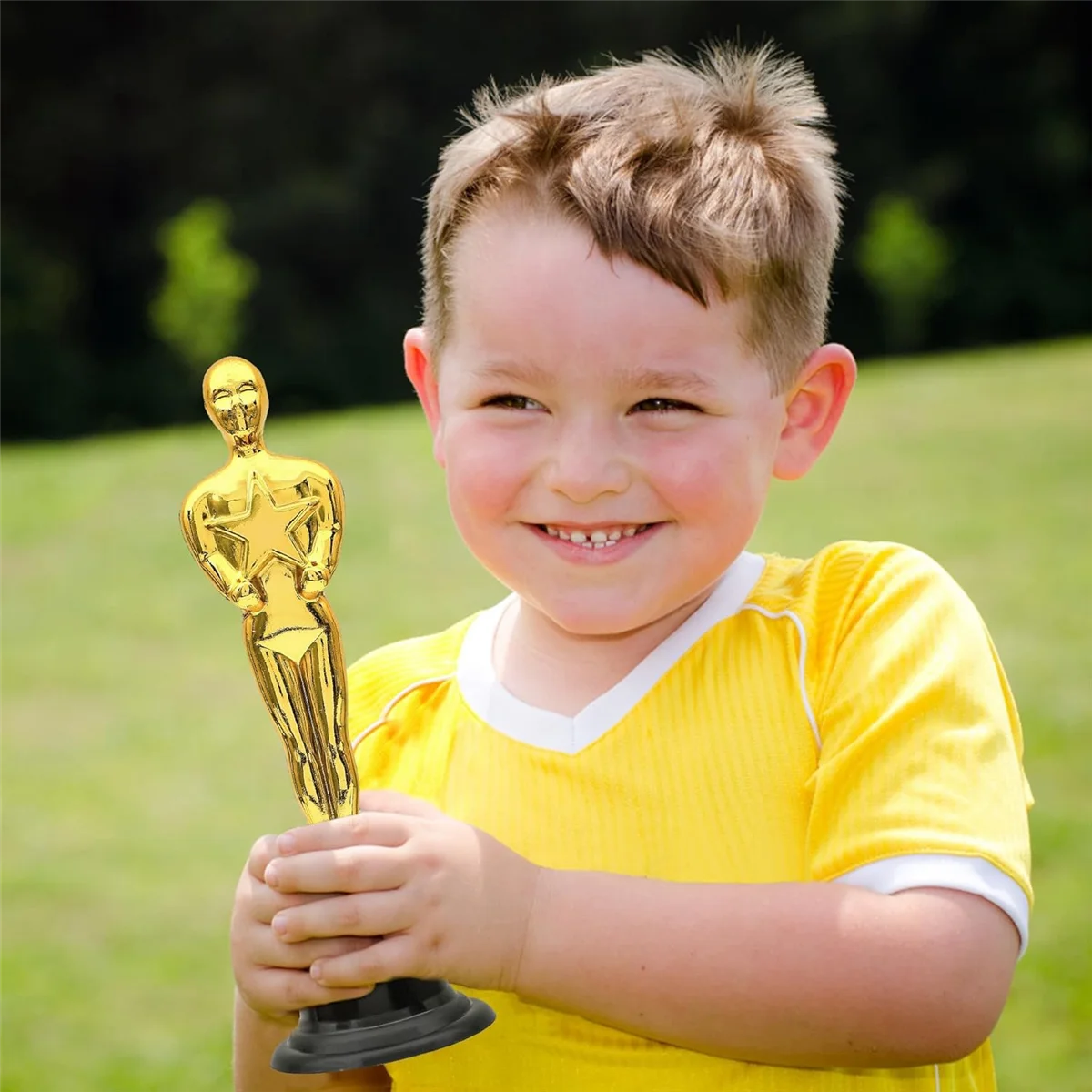 12 Pack Plastic Gold Award Trophies for Party Decorations, Party Favors, Movie Night Party Favor, School Award 5