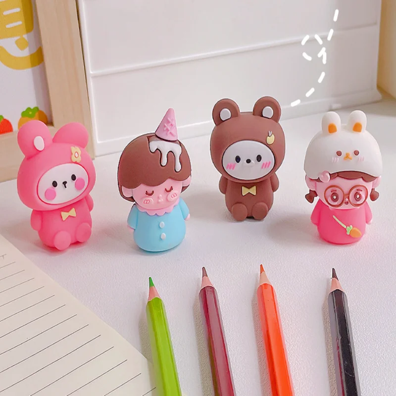 Kawaii Sharpener Pencil Lovely Cartoon Bunny Bear Pencil Sharpener
