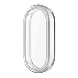 Electroplated TPU Soft Protective Smart Watch Case Cover for Miband 8 (Clear)
