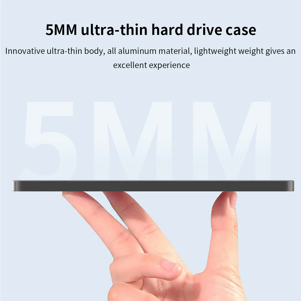 M2 NVME SSD Enclosure M Key 10Gbps Type C 5MM Ultra-thin External Hard Drive Case Adapter SSD Adapter Hard Drive Adapter