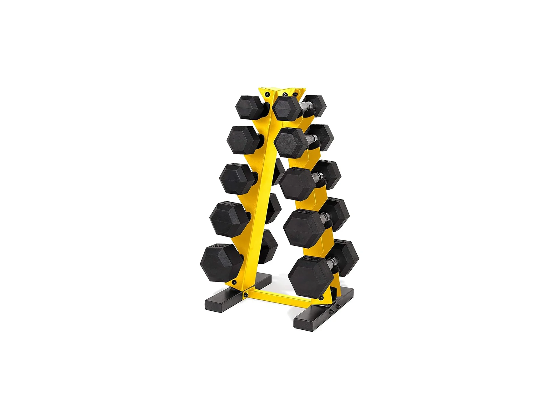 Fitness Routine with Ergonomic Handles and Long-Lasting Construction Ideal Hex Dumbbell Set