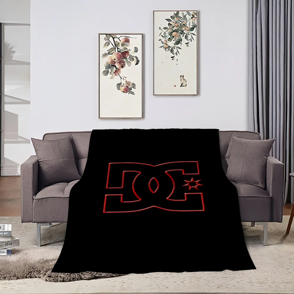 Fashion D-DC S-SHOES Skicomfort warm Soft Home Kids Lunch Blanket Suitable for Living Room Office Daily Travel Gifts 3