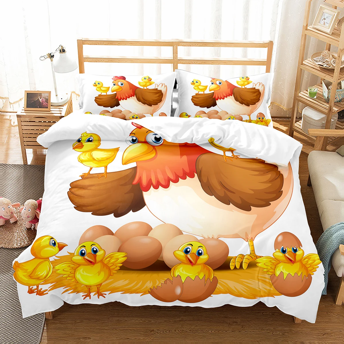 Cartoon Numbers King Queen Duvet Cover Lovely Animals Bedding Set Kids  Colorful English Alphabet 2/3pcs Polyester Quilt Cover - AliExpress