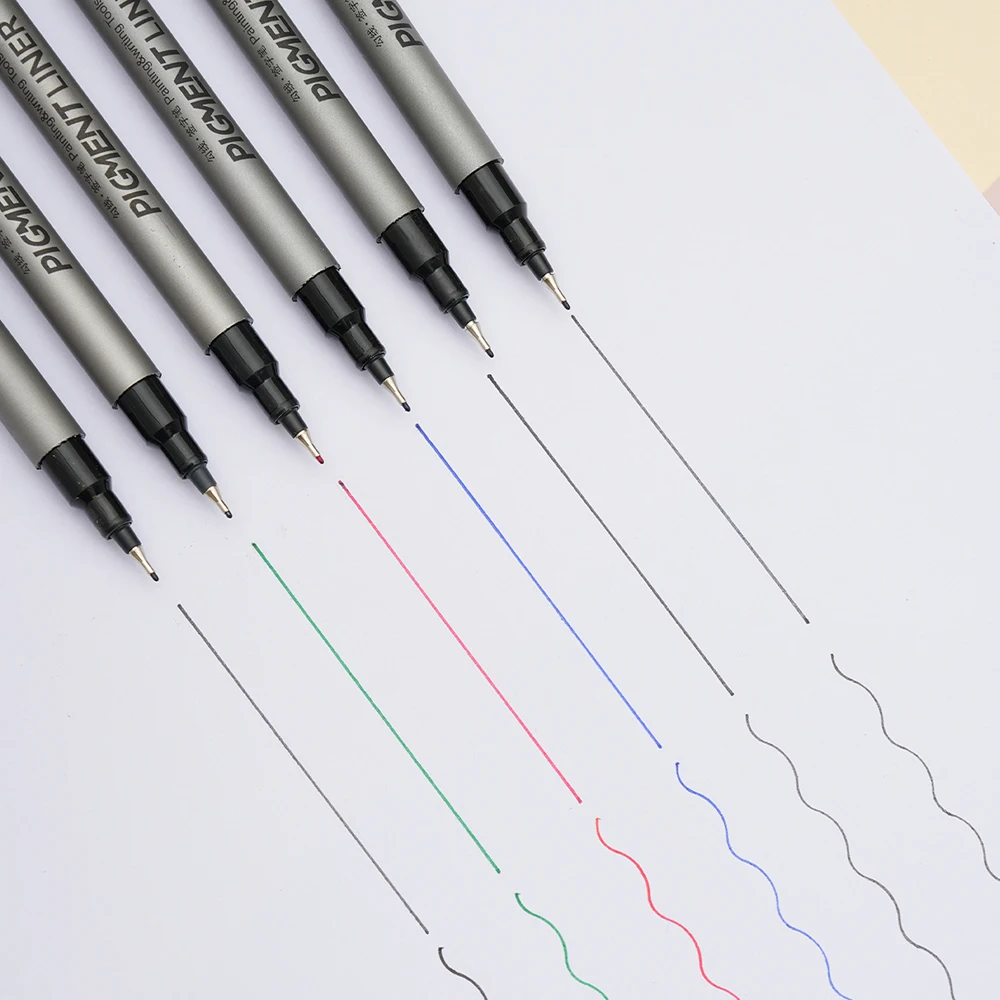Permanent Marker Pen Marker Pens Permanent Marker Permanent Markers Pen Marker Paint Marker Pen Markers Pen Marker Pen Art Marker Pens Art Markers 6pcs Waterproof Art Markers Brush Pen Office Student School Painting Line Drawing Black Fine Sketch Pens Art Supplies 0.5mm