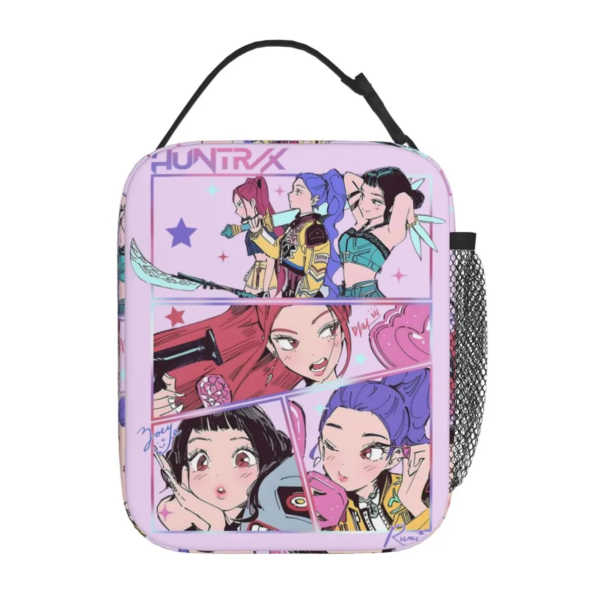 Sac à Lunch Isotherme Portable Kpop Demon Hunter - Tissu Oxford Imperméable, Doublure Aluminium - Bandoulière Réglable - Pour Bureau, école, Pique-nique