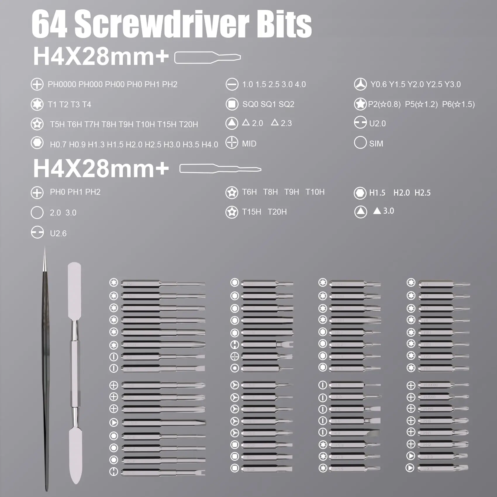 Mini Precision Electric Screwdriver Set 68 in 1 Power Repair Tool with 64 Magnetic Torx Phillips Drill Bits 5 Torque Settings 3