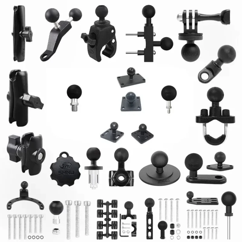 Phone Holder GPS Holder 1 Inch Ball Head Motorcycle Base Stand For Garmin DSLR Gopro Xiaomi