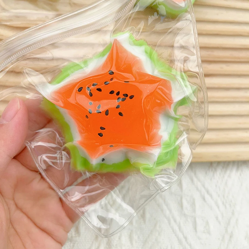 1PC Antistress Foot Simulated Watermelon Decompression Toys Kawaii Antistress Stress Relief Slow Rising Toys 5