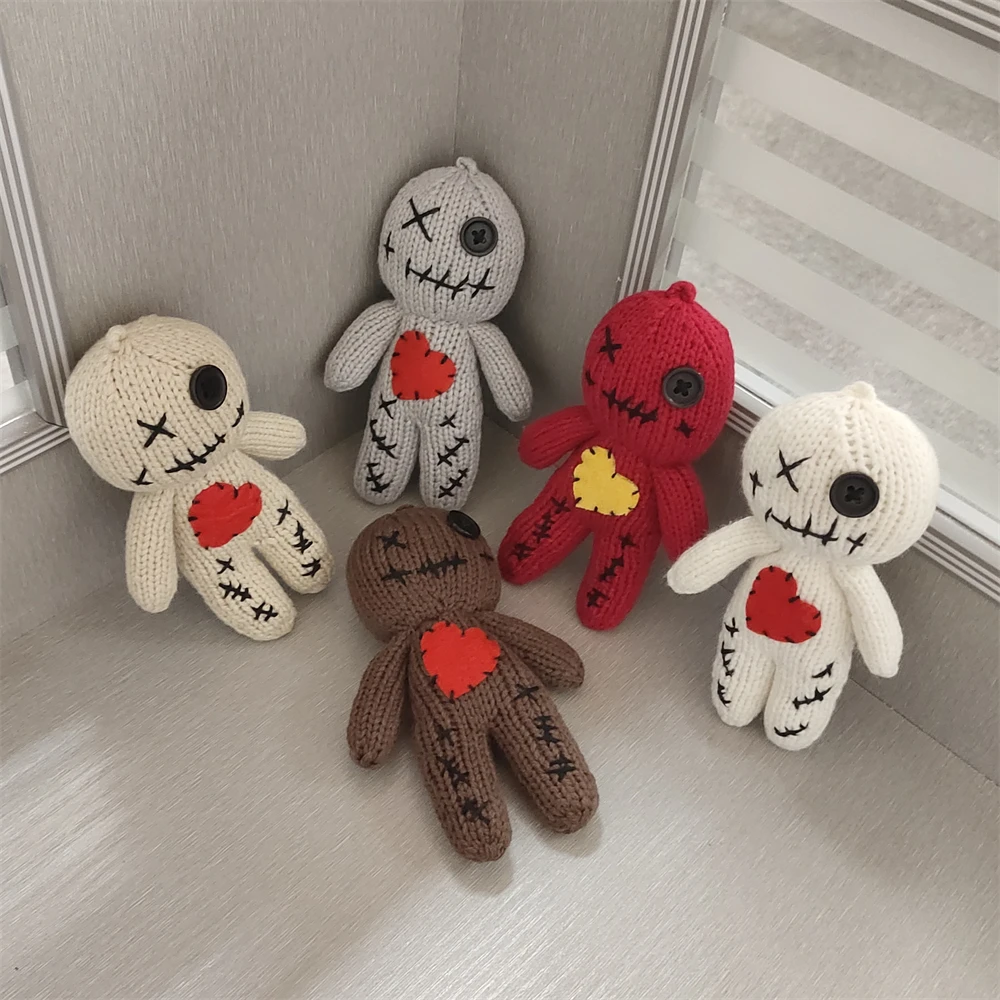 Voodoo Doll Halloween Ghost Doll Props Horror Blood Wool Bag Mobile Phone Hang Decoration