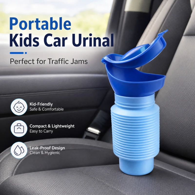 Portable retractable foldable children urinal hot selling emergency urine bucket for car travel self driving trip household