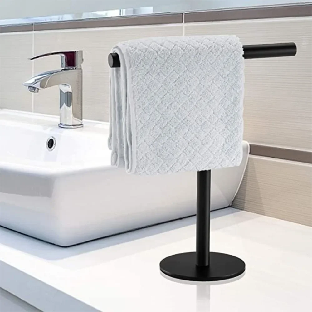 304 Stainless Steel Towel Rack Countertop Vertical Floor To Floor Towel Rod Bathroom Toilet Tissue Racks Kitchen holder Rag Rack