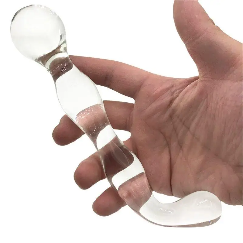 Glass Anal Crystal Dildo Crystal Anal Bead Butt Plug Prostate Massager Female Masturbation_voghion.com