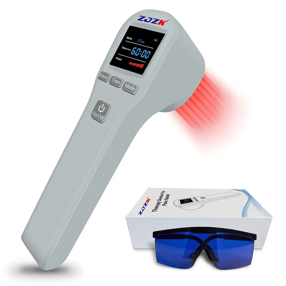 

ZJZK 650nm 808nm Cold Laser Low Level Laser Red Light Therapy Device for Muscle Pain Relief Health Care pulse & continuous modes