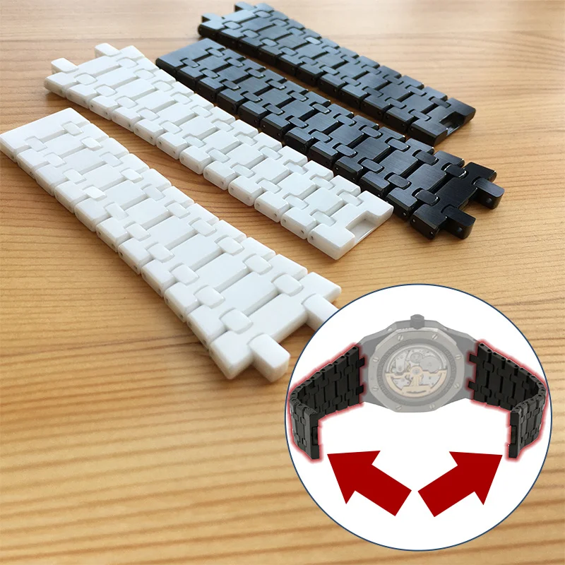 Cinturino In Ceramica Per Ap Audemars Piguet Ro Royal Oak 41Mm Orologio Automatico 26579