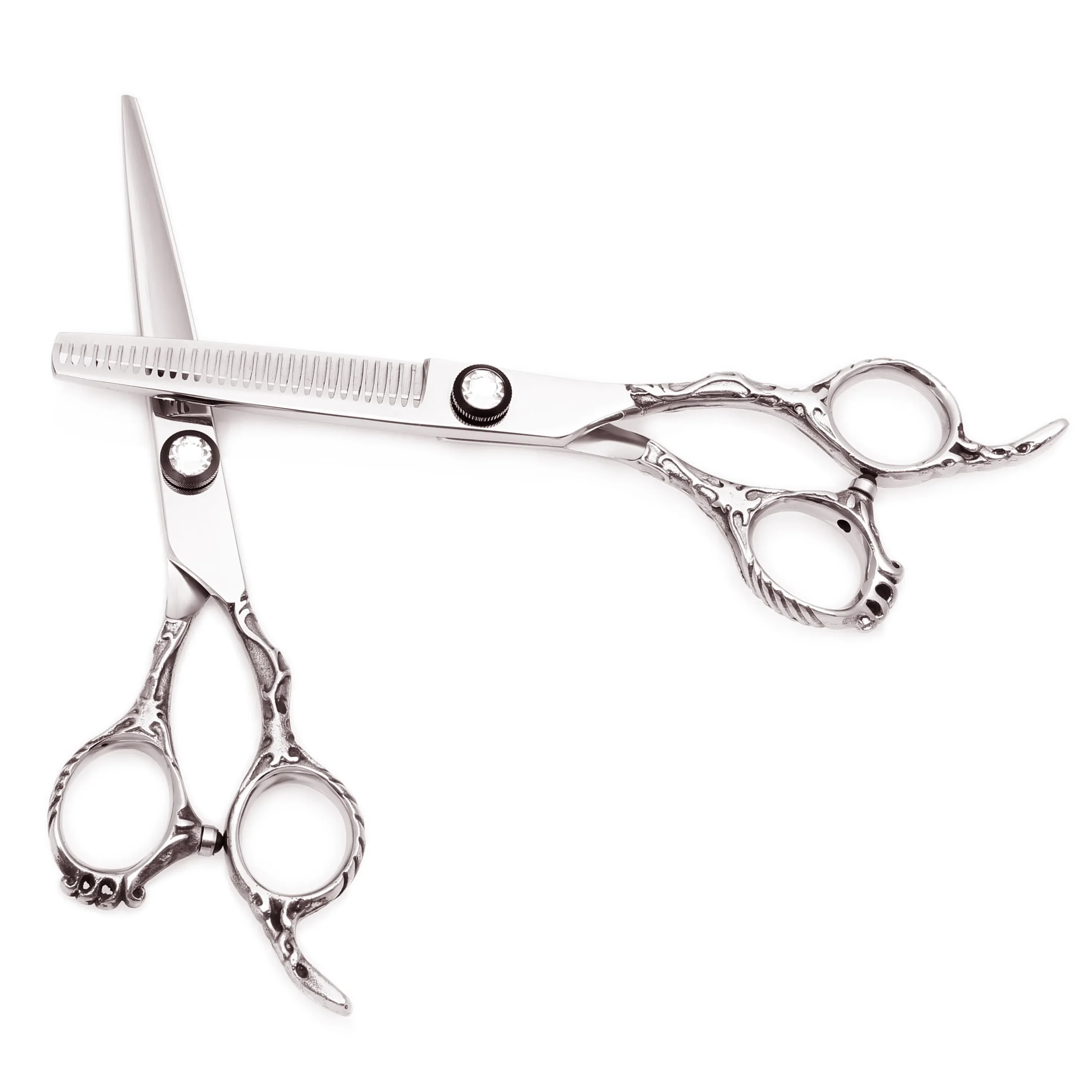 Description Picture 2 of item2Pcs 6'' Professional Hairdressing Scissors 440C Japan Hair Cutting Shears Thinning Hair Barber Scissors Dropshipping C9008