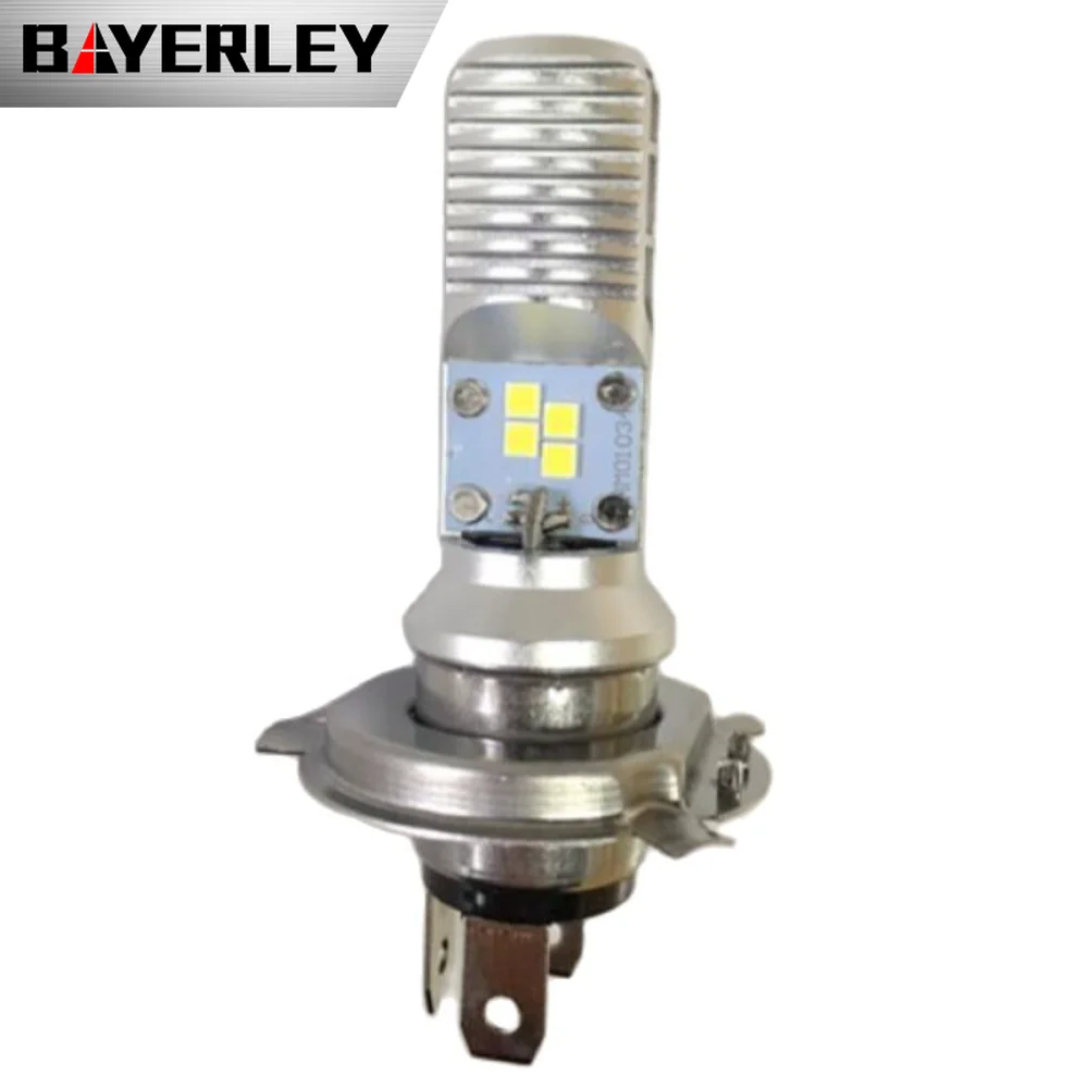 T19 Led Moto Faro Moto H4Led Hs1 Ba15D P15D-25-1 4Leds Chip 1000Lm 6000K O-Sram 3030 Chip Lampadine Moto