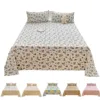 Flat Bed Sheets Plaid Soft Washed Universal Nordic Style Antibacterial Non-slip Thickerskin-friendly Twin Queen Full Size Adults 1