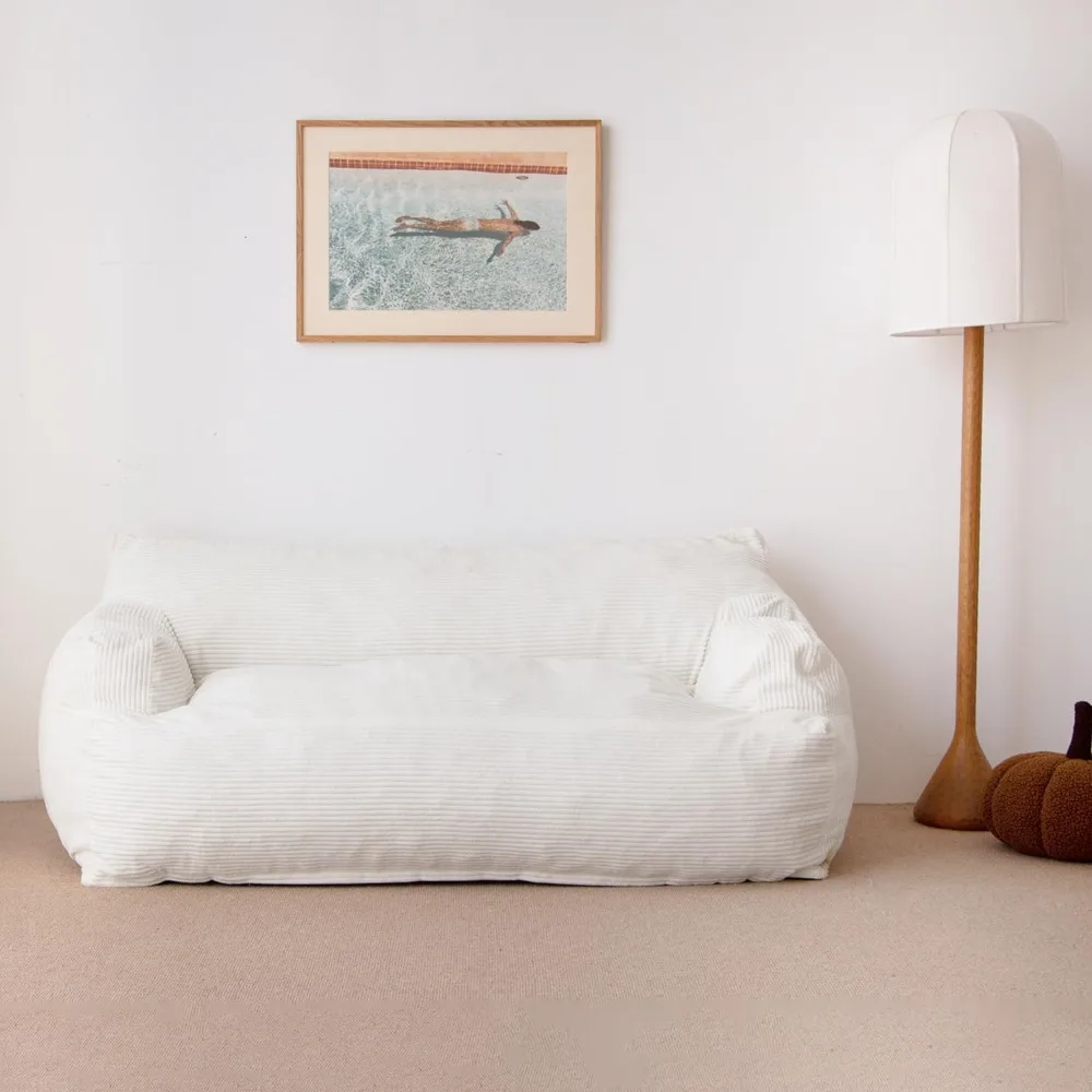 Giant Twin Size Bean Bag, Foam Filling, Includes Removable and Machine Washable Cover