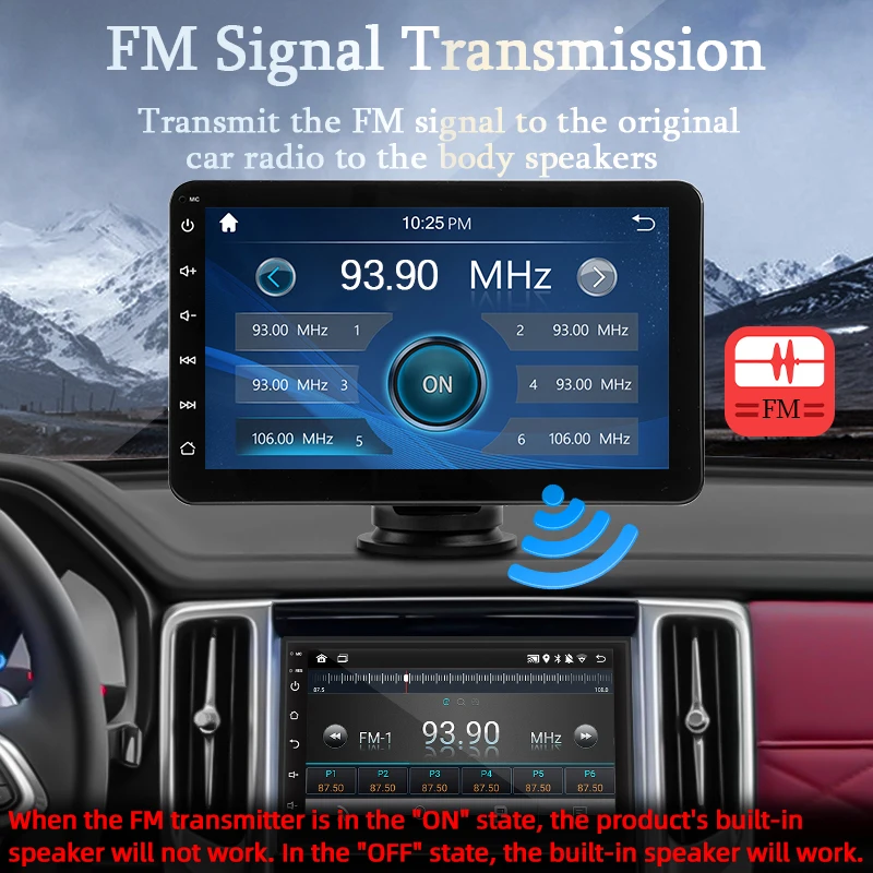 SINOVCLE 7" Portable Wireless Carplay Android Auto Car Radio Multimedia Player IPS Touch Screen AUX USB Bluetooth Mirror Link Sa085e8013fa340a19c2627ced0a8a23eU