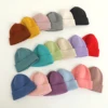 Candy Color Knitted Beanie for Kids Winter Warm Girl Boy Solid Knit Crocheted Skullcap Korea Style Children Bonnet Chapeaux 1-6T 1