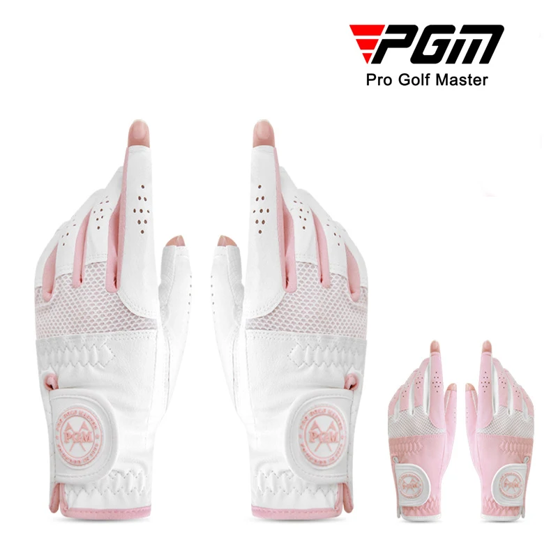 

PGM Golf Women's Glove Sports Dew Fingers Gloves Microfiber Breathable Matching Soft Durable Non slip Color Golf Supplies