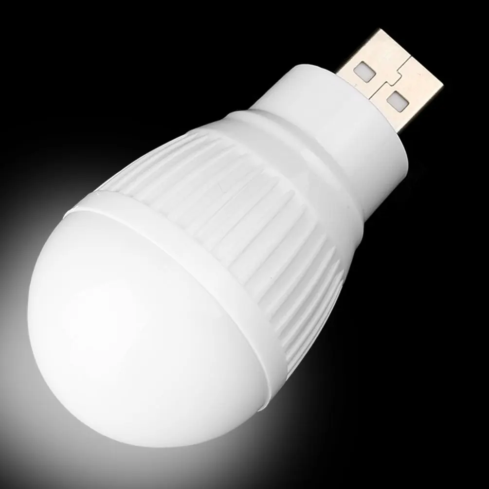 

USB Light Bulb Portable 3W 5V LED Reading Light Energy-Saving Emergency Lamp Night Light for Outdoor Camping Lighting