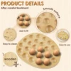 Wood Deviled Egg Tray 24 Holes Deviled Egg Platter Reusable Wood Egg Holder Deviled Egg Plate Elegant Deviled Egg Serving Tray 4