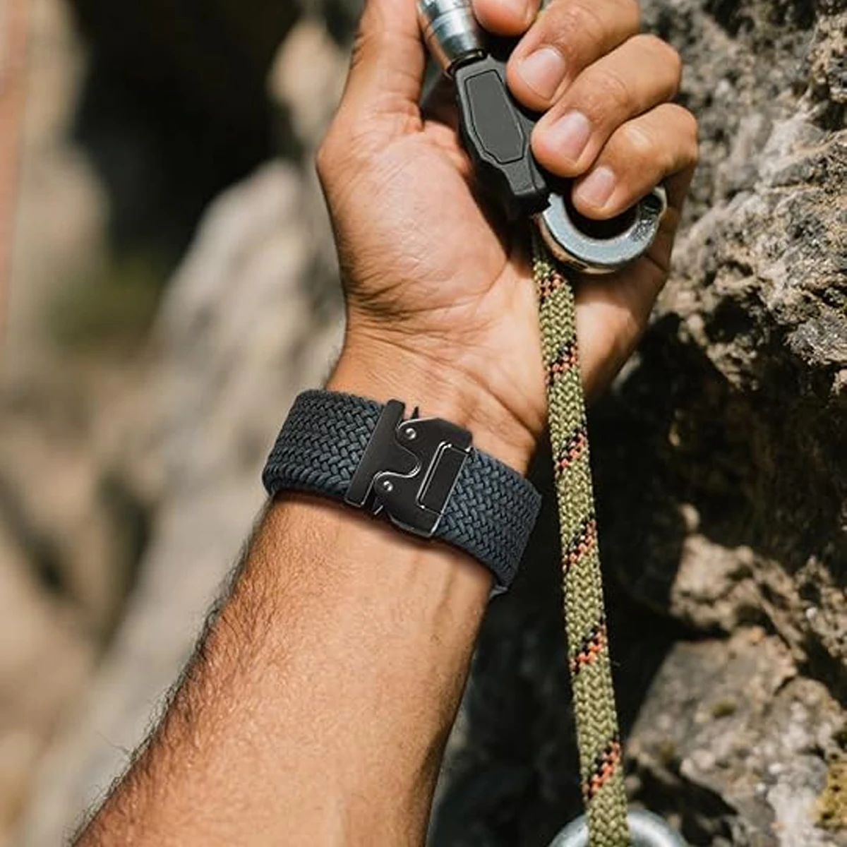 Braided Parachute Buckle Strap with Bracelet Design