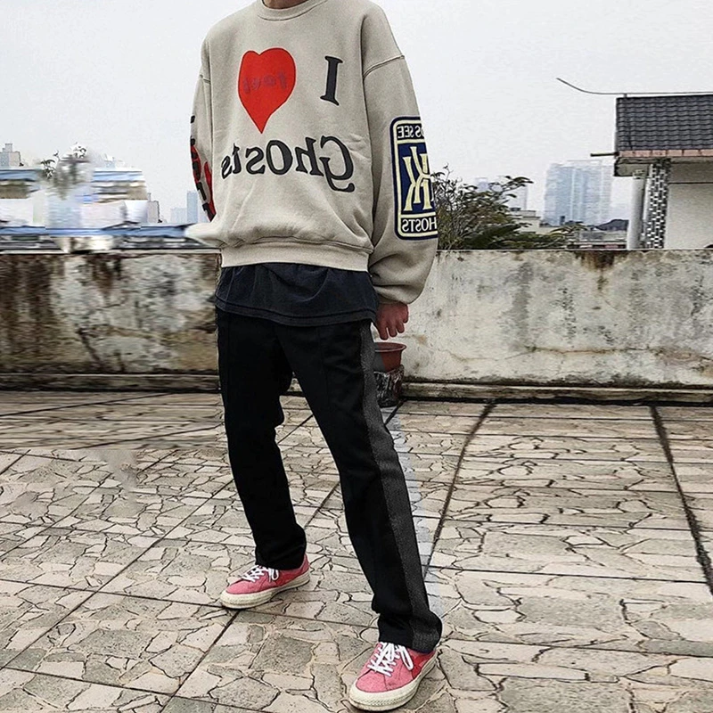 

Top Version Puff Print KIDS SEE GHOSTS Crewneck Men Women Oversize CPFM Sweatshirts Casual Hoodie Fasion