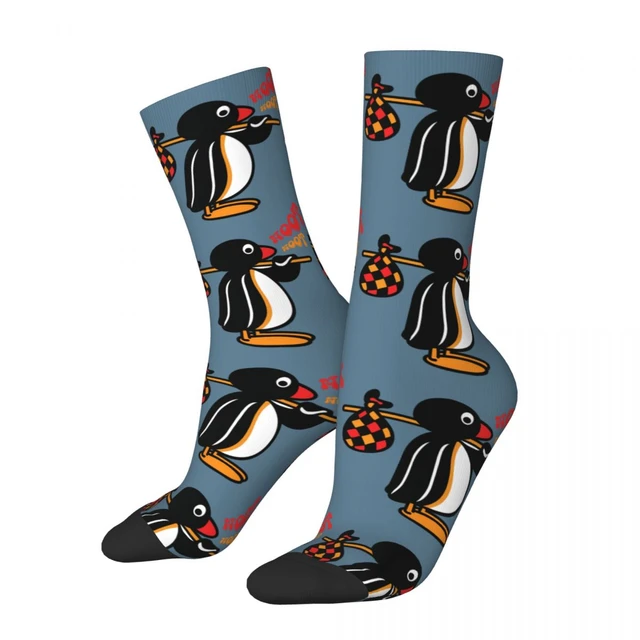 Calcetines sin costuras con estampado de dibujos animados para hombre y  mujer, medias sin costuras de Noot, Pingu, Pinga, Penguin TV, Harajuku,  novedad - AliExpress