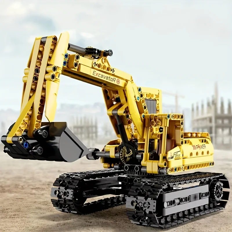 

Engineering Truck Tech Building Block City Construction Toy For Children Boy Adults Excavator Bulldozer Crane Car Brick