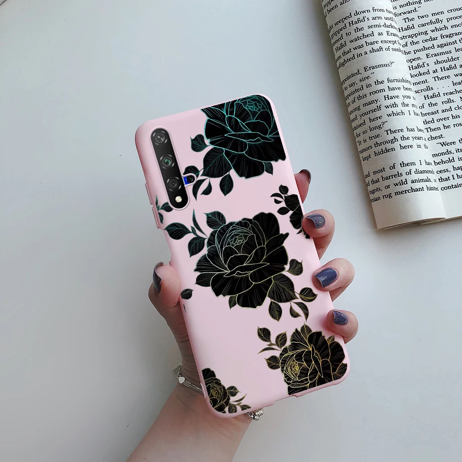 Cute Cat Cartoon Painted Phone Case with Soft Bumper
