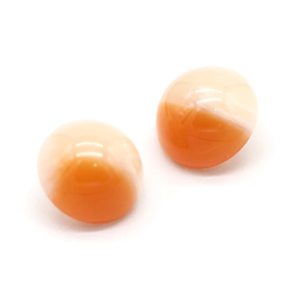 HENGC 20Pcs 11/15mm 오렌지 버섯 수지 단추 의류 여성 셔츠 드레스 코트 자켓 DIY 공예 수제 장식