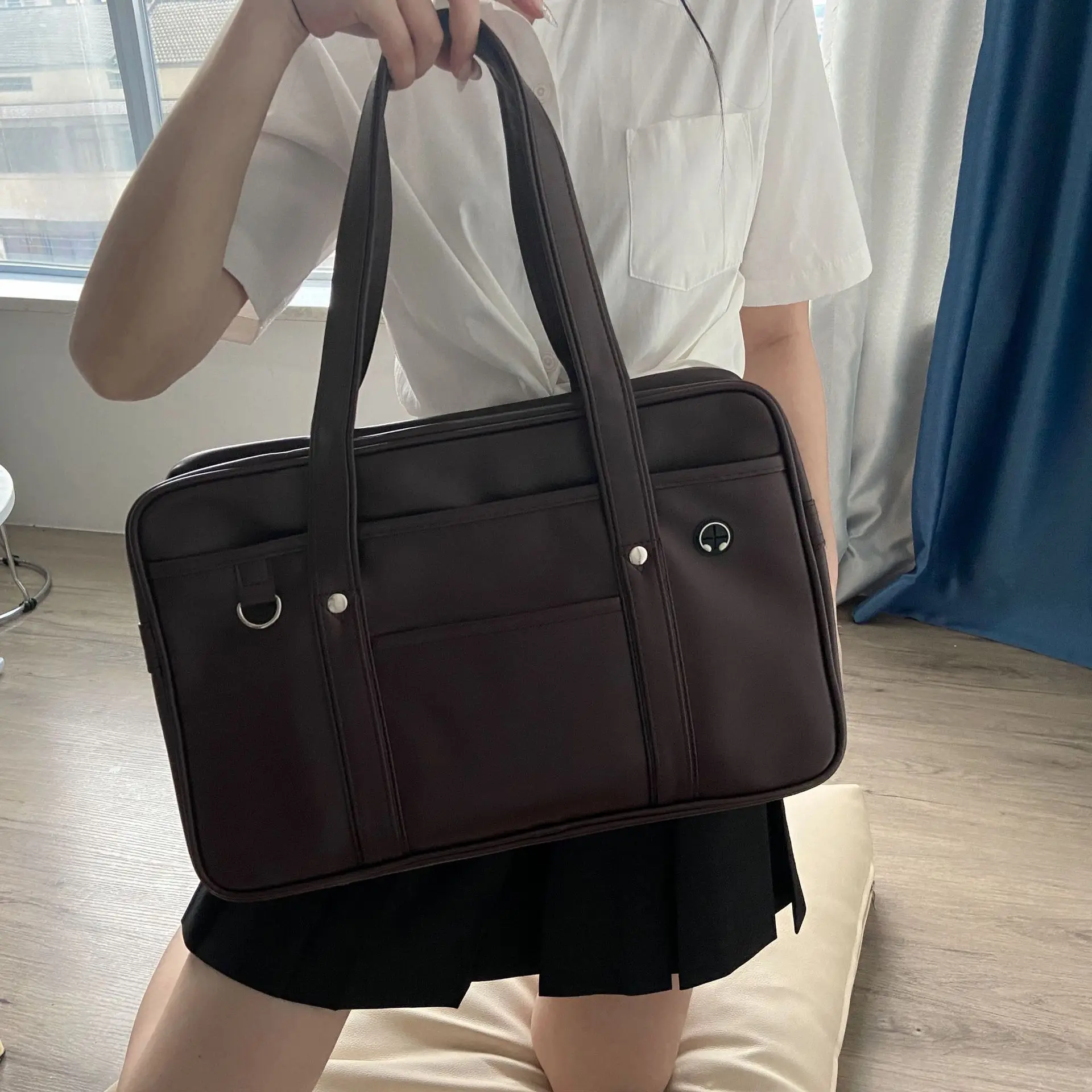 Japanese two-dimensional student JK uniform bag girl PU schoolbag COS wear-resistant waterproof one-shoulder Messenger handbag 2