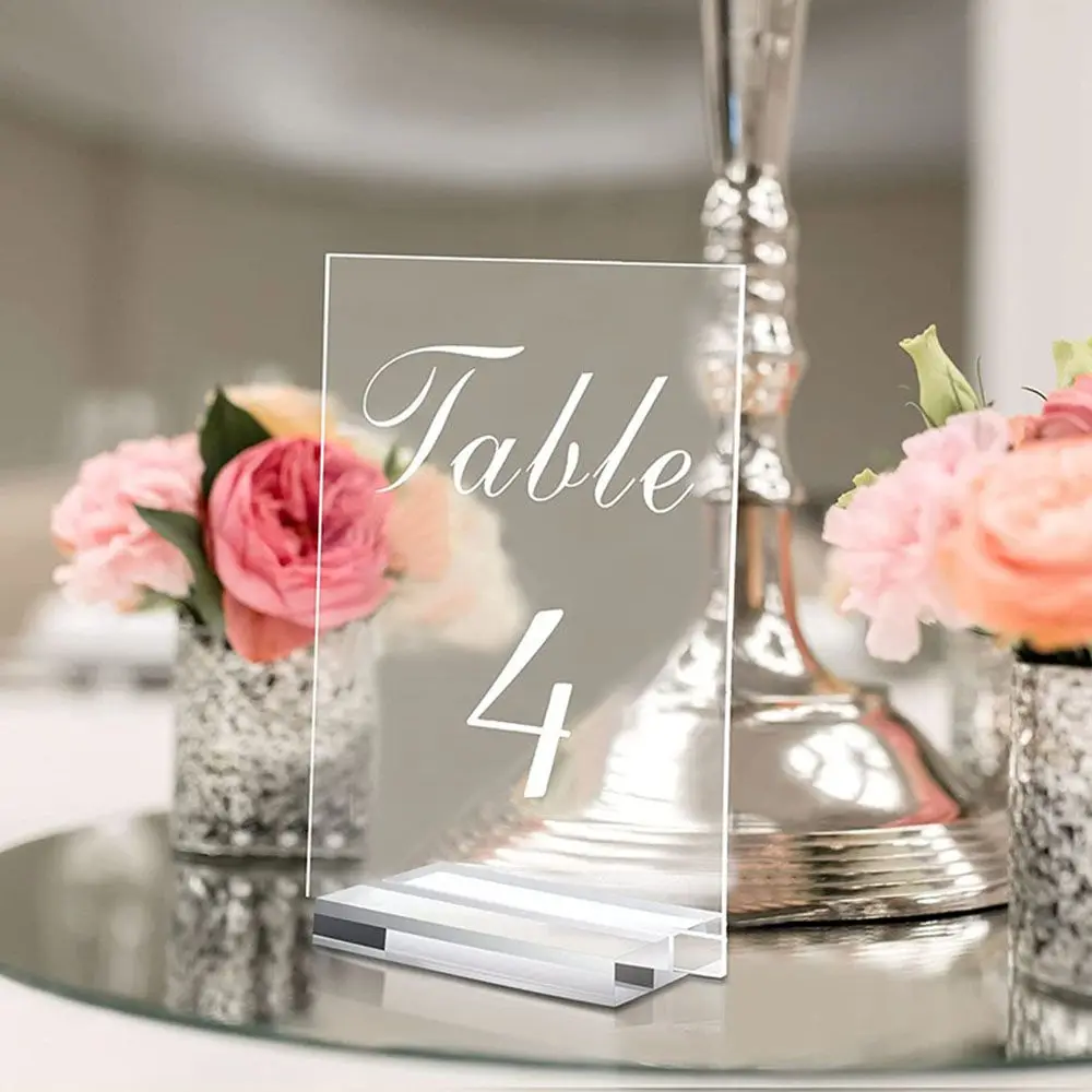 Acrylic Stands Place Card Holders Table Number Stands for Table Wedding Photos Office Home Decor