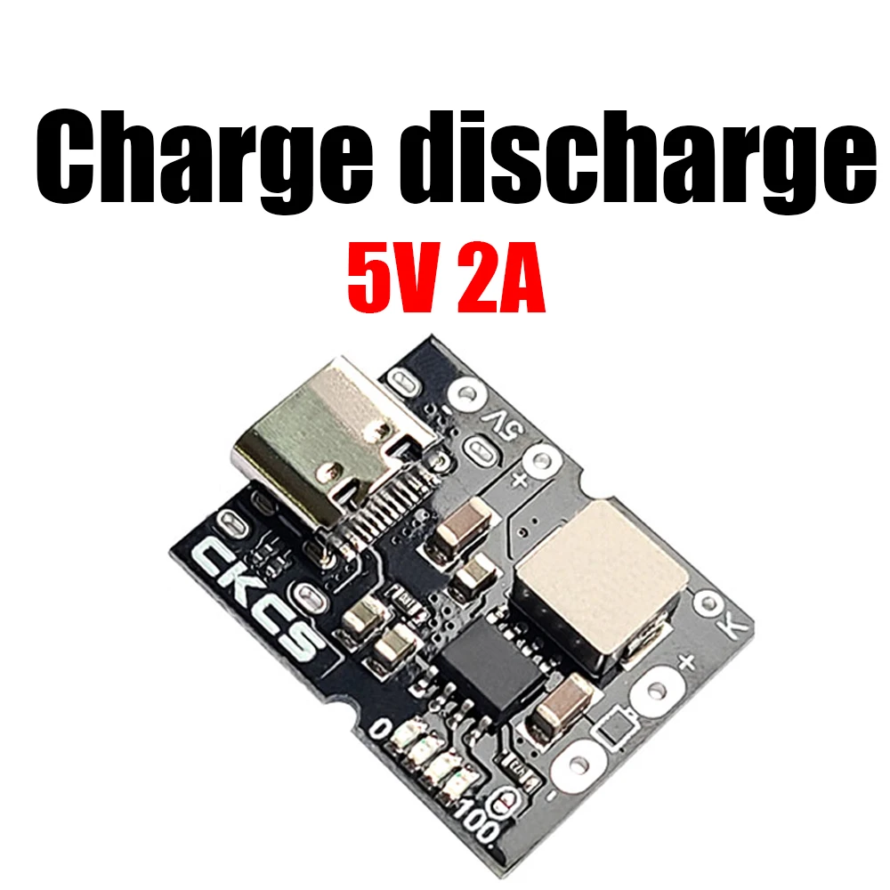 

Зарядное устройство 2 в 1 Type-C 5 В, 2 А, защитная плата для зарядки, повышающий преобразователь мощности USB 1S, 4,2 в, 3,7 в, 18650, литиевая батарея