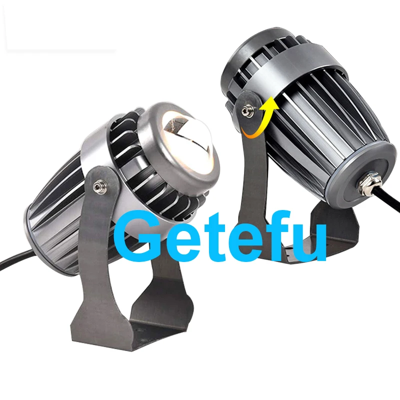 10W LED Spotlights Wall Washing Lights Outdoor Waterproof Narrow Beam Floodlight 180 Degree Adjustable for Building Landscape
