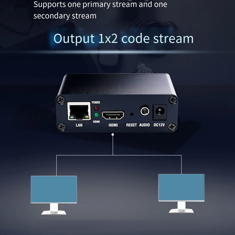 Mini Video Streaming Encoder H.265 -Compatible To SRT/HLS Collector Computer Monitoring IPTV VMIX Encoder 5
