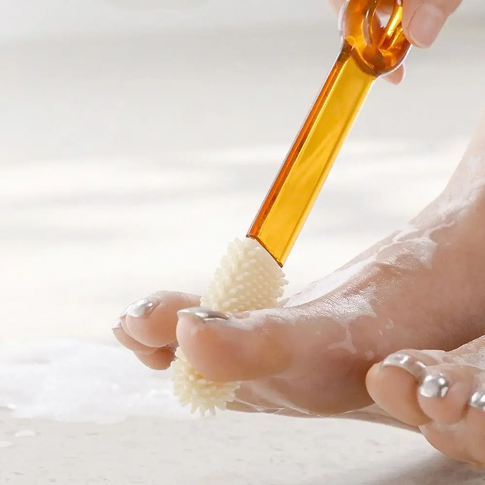 Description Picture 4 of item2pcs Portable 3-in-1 Double-Sided Bath Brush Anti Slip Soft Long Handle Bath Brush Thickened Back Scrub Brush Personal Care