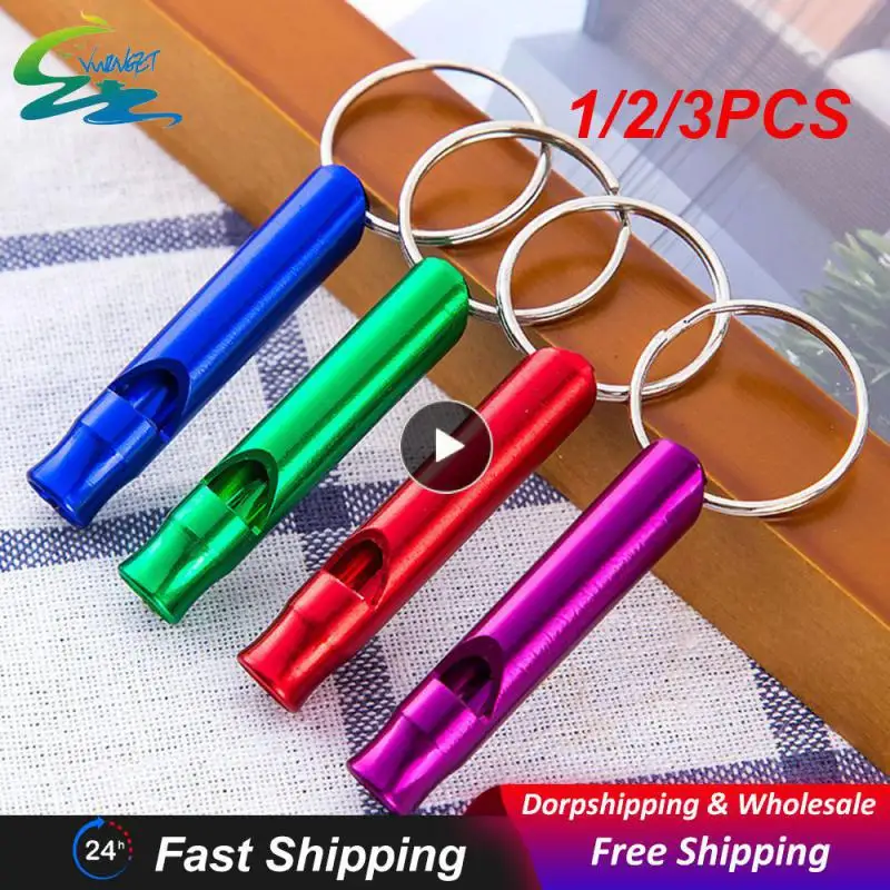 

1/2/3PCS Outdoor Metal Multifunction Whistle Pendant With Keychain Keyring For Outdoor Survival Emergency Mini Size Whistles