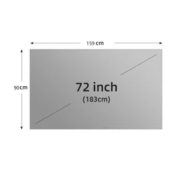 Foldable Anti-Light Reflective Grey Movie Screen - 72 inch