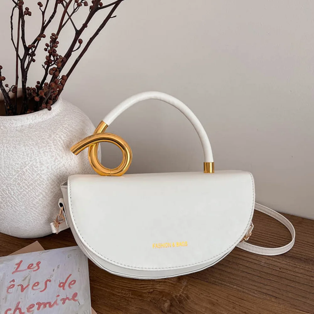 Borsa a tracolla singola stile sella con tracolla, trendy ed elegante, con una texture di alta qualità. Perfetto per - immagine 6